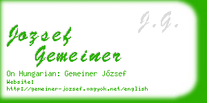 jozsef gemeiner business card