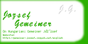 jozsef gemeiner business card